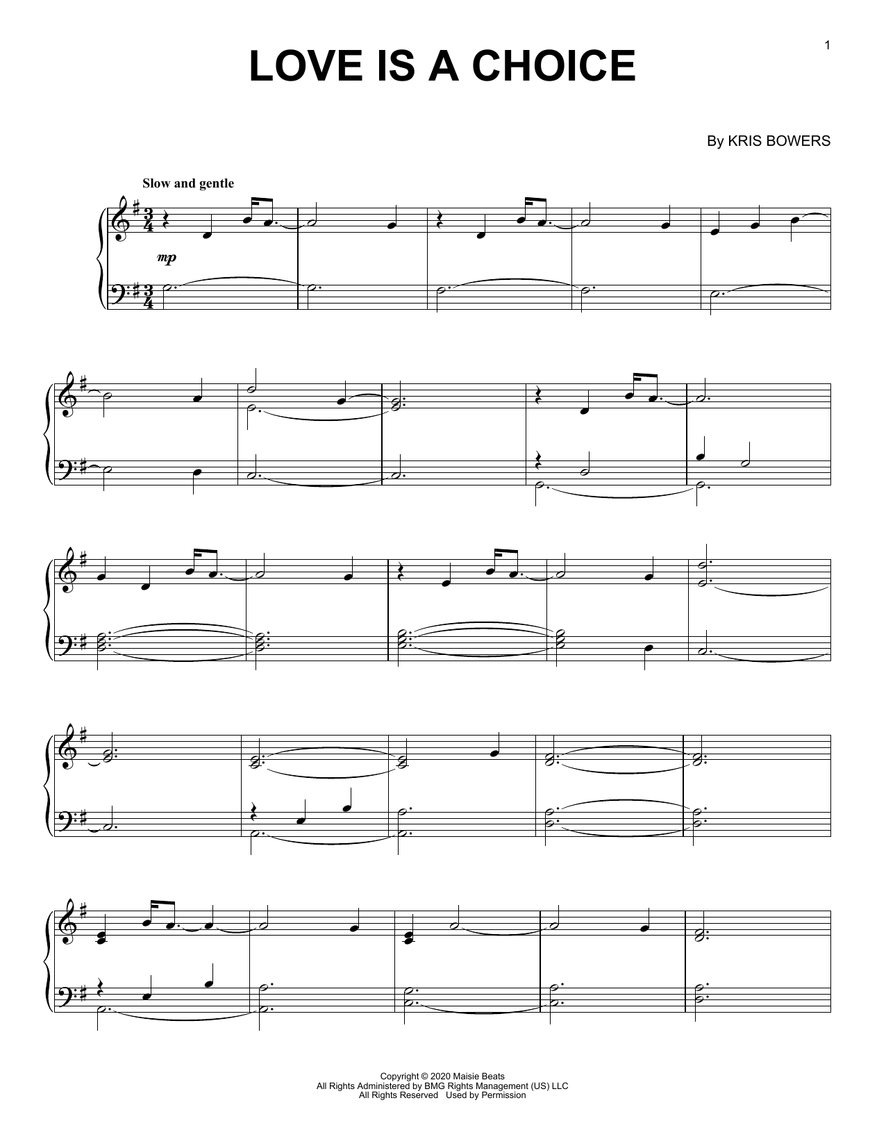 Kris Bowers Love Is A Choice (from the Netflix series Bridgerton) Sheet Music Notes & Chords for Piano Solo - Download or Print PDF