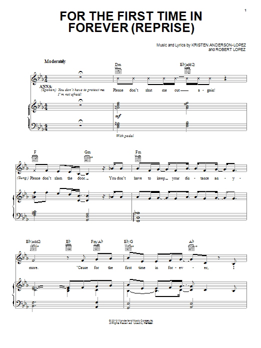 Kristen Bell & Idina Menzel For The First Time In Forever (Reprise) (from Disney's Frozen) Sheet Music Notes & Chords for Ukulele - Download or Print PDF