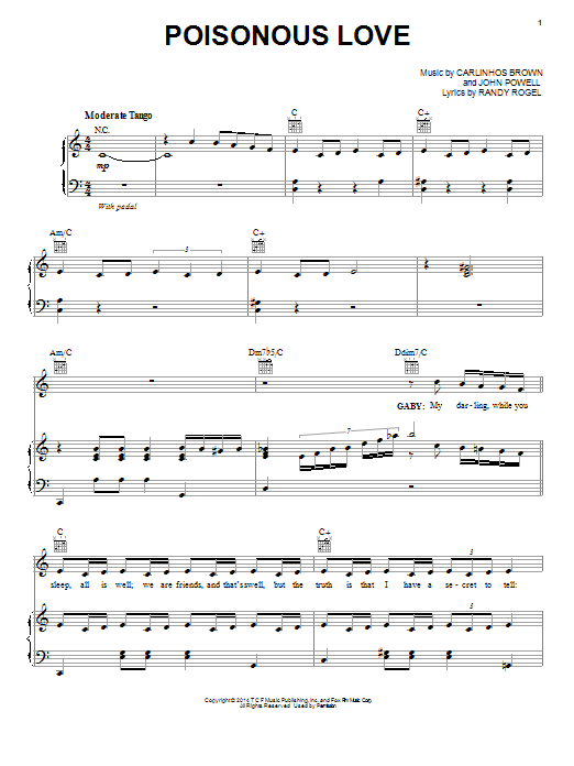 Kristin Chenoweth Poisonous Love Sheet Music Notes & Chords for Piano, Vocal & Guitar (Right-Hand Melody) - Download or Print PDF