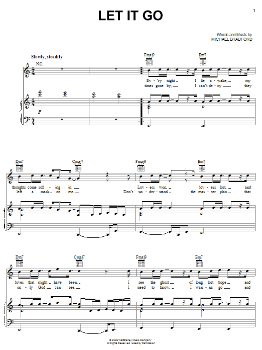 Kyle Let It Go Sheet Music Notes & Chords for Piano, Vocal & Guitar (Right-Hand Melody) - Download or Print PDF