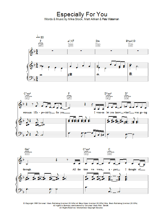 Kylie Minogue Especially For You Sheet Music Notes & Chords for Ukulele with strumming patterns - Download or Print PDF