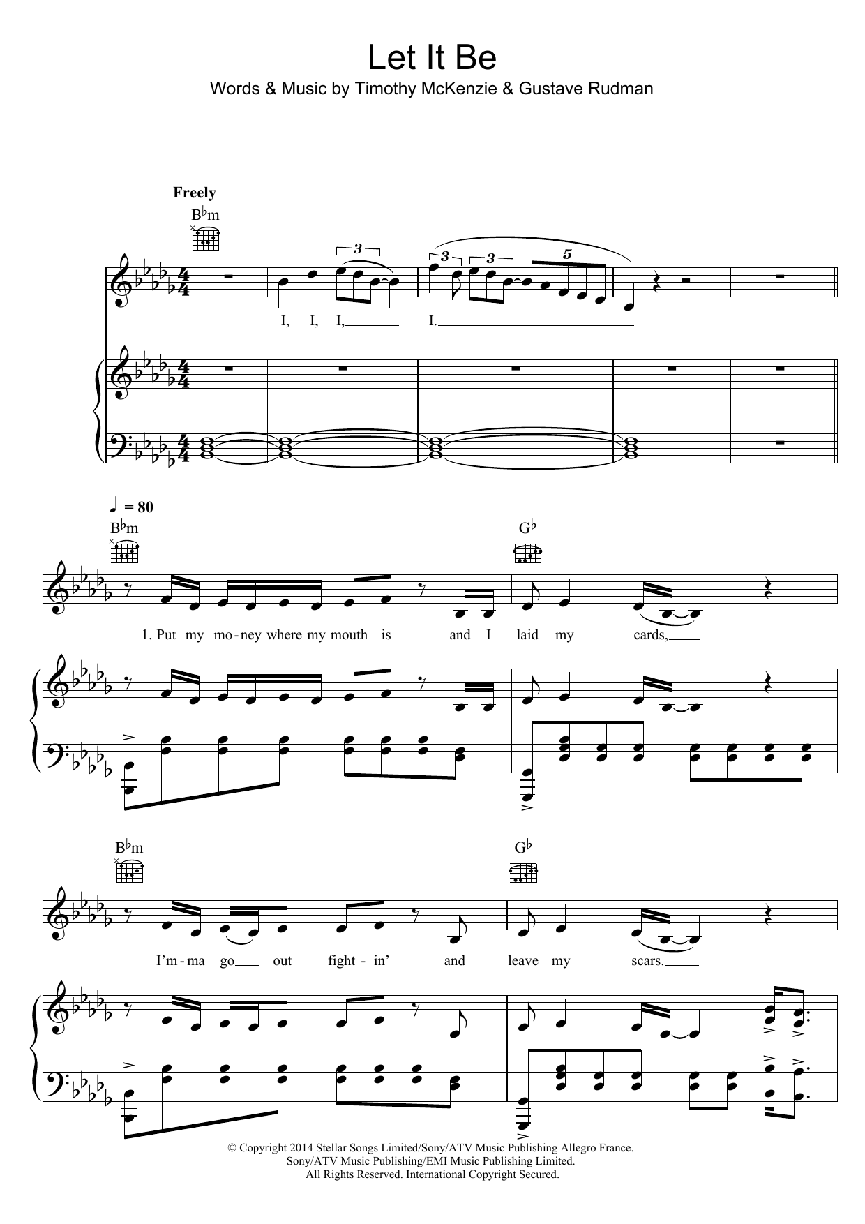 Labrinth Let It Be Sheet Music Notes & Chords for Piano, Vocal & Guitar (Right-Hand Melody) - Download or Print PDF