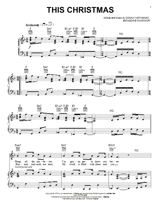 Lady A This Christmas Sheet Music Notes & Chords for Piano, Vocal & Guitar (Right-Hand Melody) - Download or Print PDF