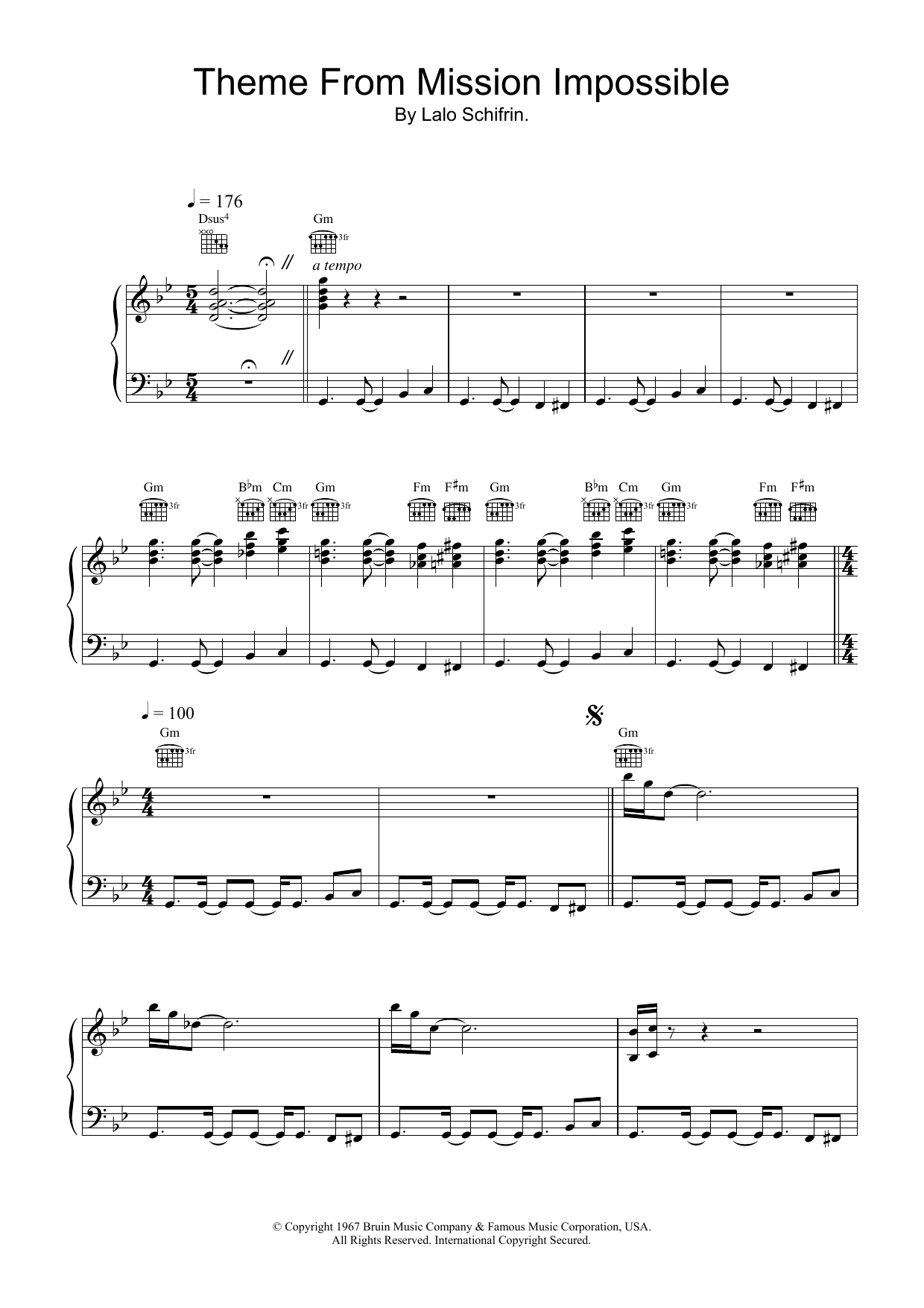 Lalo Schifrin Mission: Impossible Theme Sheet Music Notes & Chords for Violin - Download or Print PDF