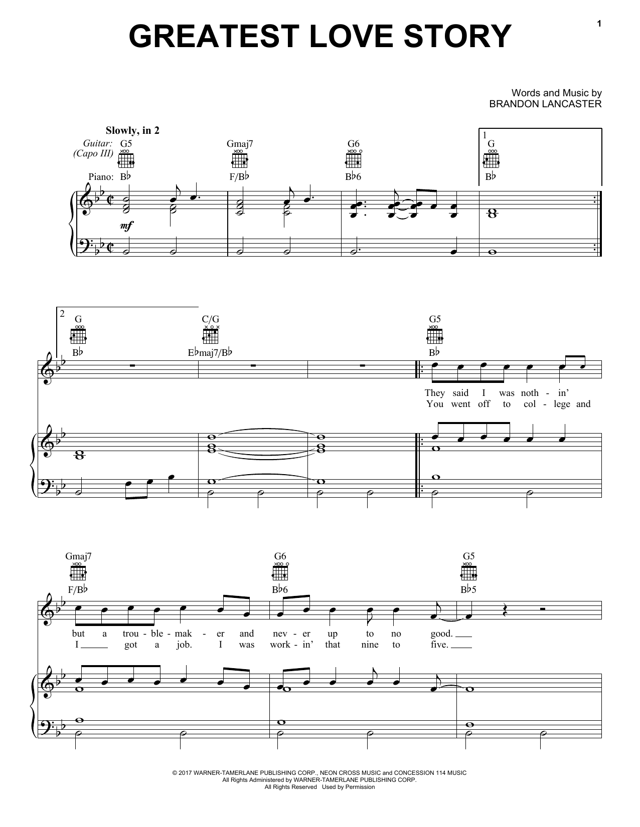 LANco Greatest Love Story Sheet Music Notes & Chords for Piano (Big Notes) - Download or Print PDF