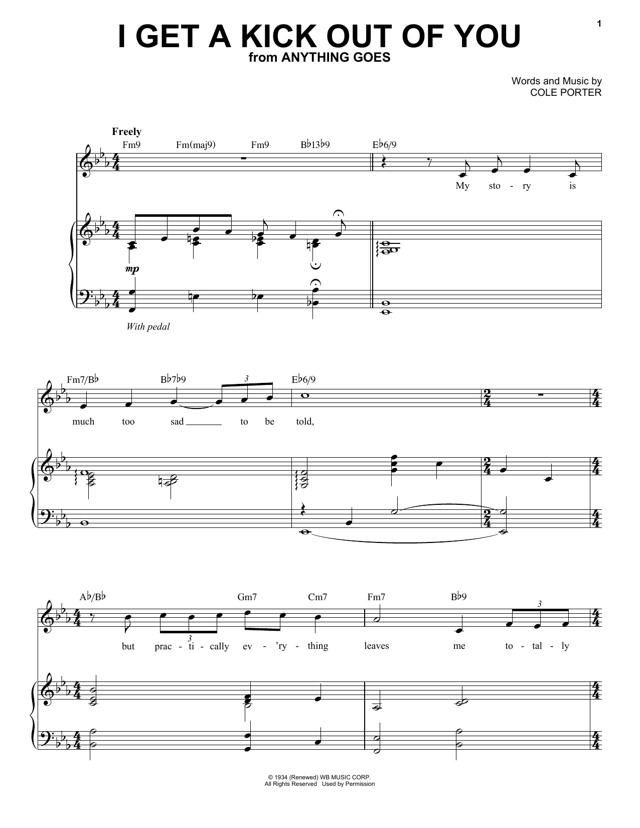 Landau Eugene Murphy Jr I Get A Kick Out Of You Sheet Music Notes & Chords for Piano, Vocal & Guitar (Right-Hand Melody) - Download or Print PDF