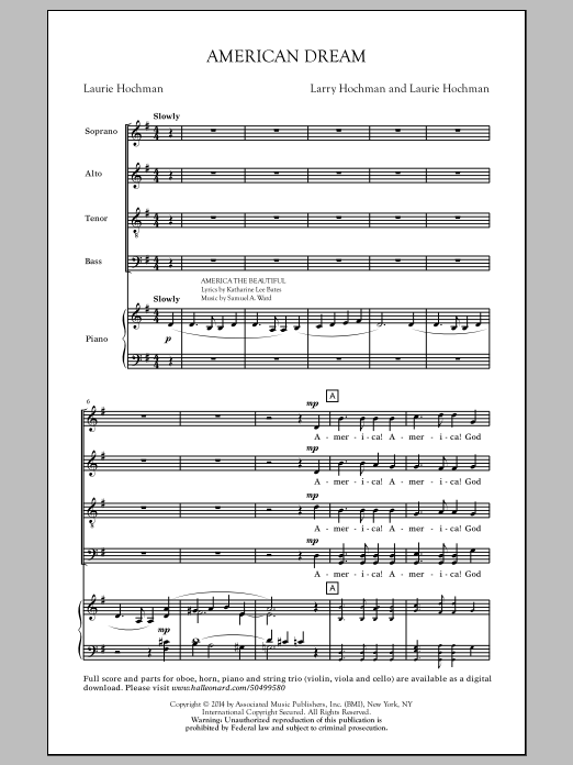 Larry Hochman American Dream Sheet Music Notes & Chords for SATB - Download or Print PDF