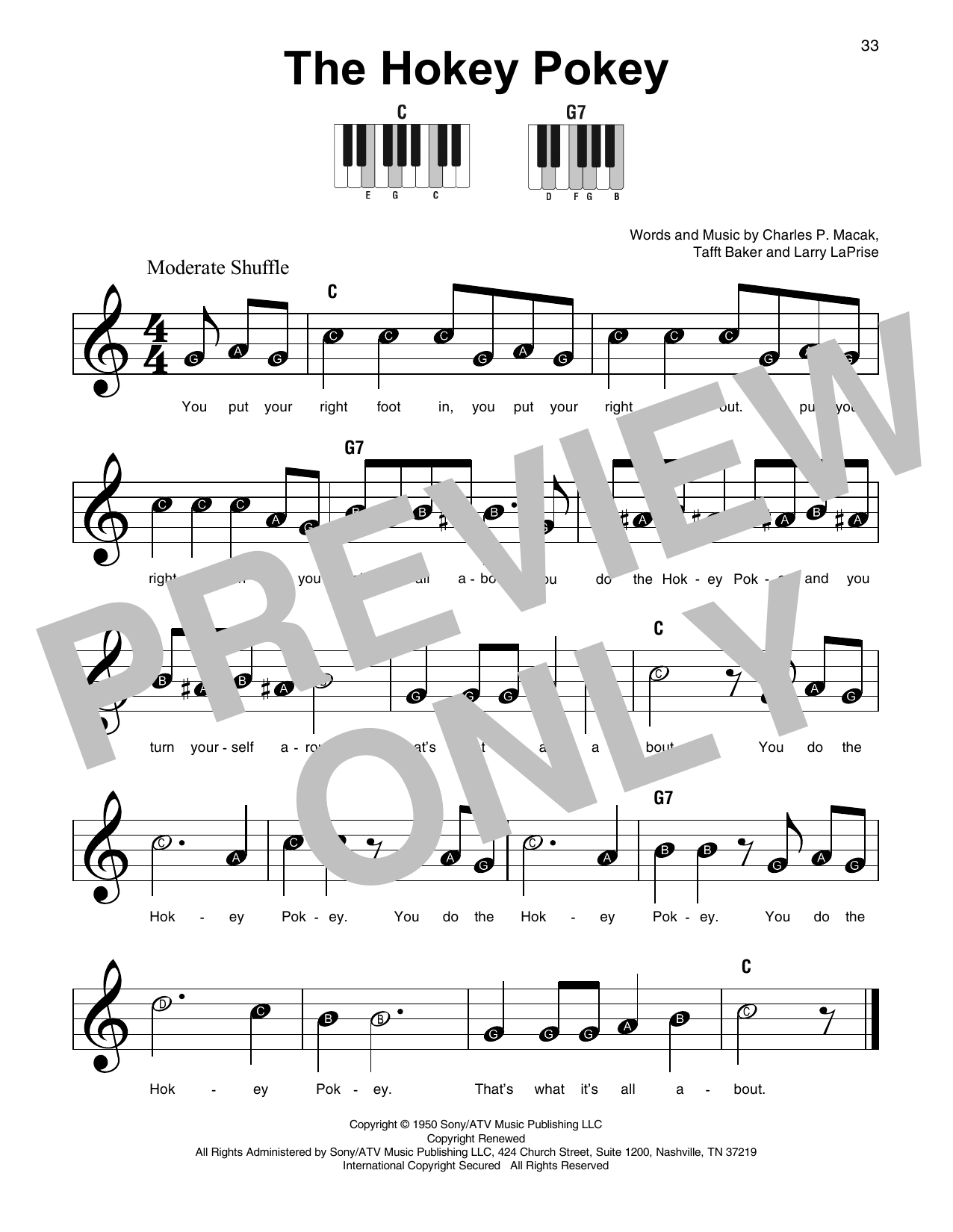Larry LaPrise The Hokey Pokey Sheet Music Notes & Chords for Lead Sheet / Fake Book - Download or Print PDF