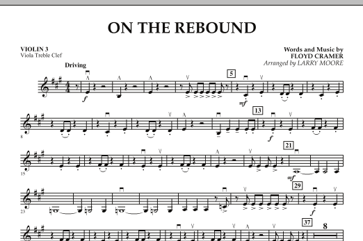 Larry Moore On the Rebound - Violin 3 (Viola Treble Clef) Sheet Music Notes & Chords for Orchestra - Download or Print PDF