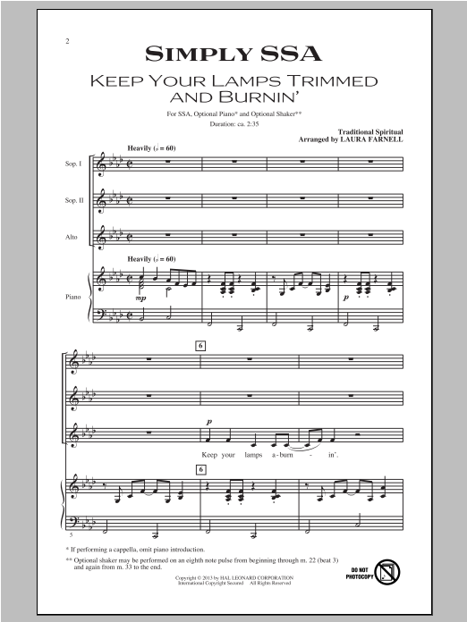 Laura Farnell Simply (Four Songs For Treble Chorus) Sheet Music Notes & Chords for SSA - Download or Print PDF