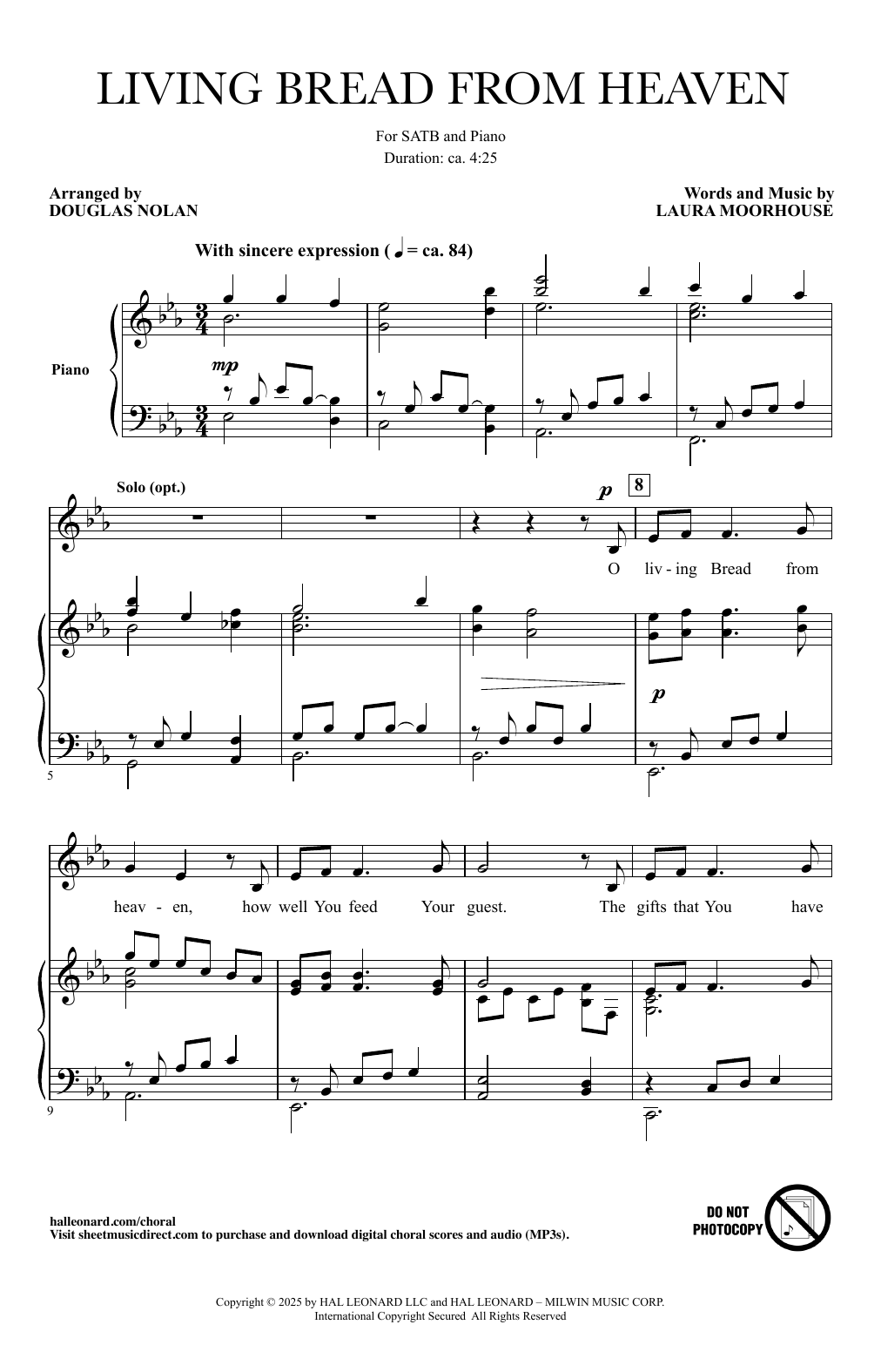 Laura Moorhouse Living Bread From Heaven Sheet Music Notes & Chords for SATB Choir - Download or Print PDF