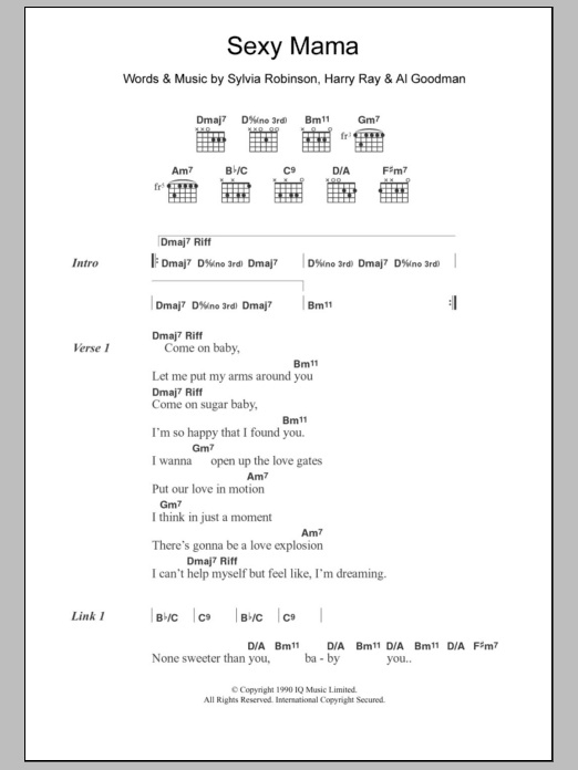 Laura Nyro Sexy Mama Sheet Music Notes & Chords for Lyrics & Chords - Download or Print PDF