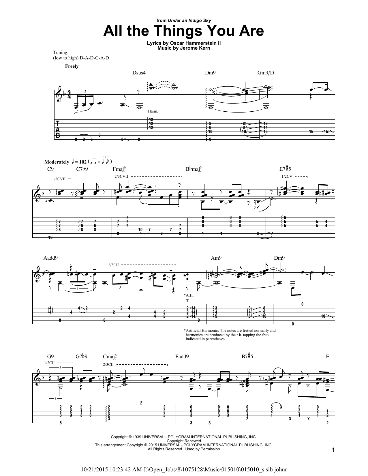 Laurence Juber All The Things You Are Sheet Music Notes & Chords for Guitar Tab - Download or Print PDF