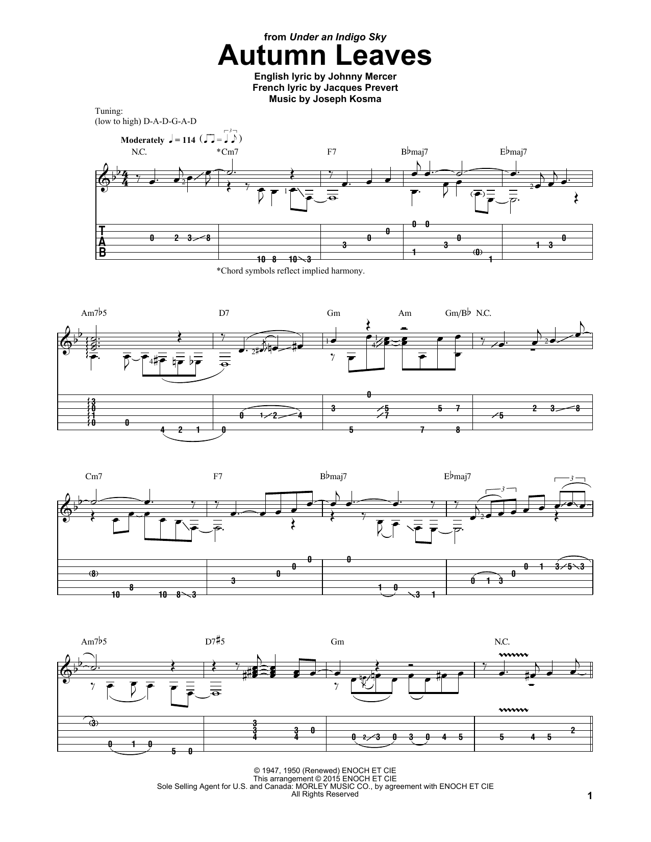 Laurence Juber Autumn Leaves Sheet Music Notes & Chords for Guitar Tab - Download or Print PDF