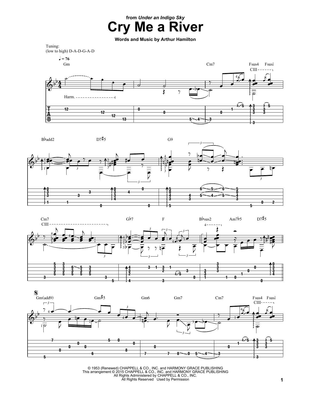 Laurence Juber Cry Me A River Sheet Music Notes & Chords for Guitar Tab - Download or Print PDF