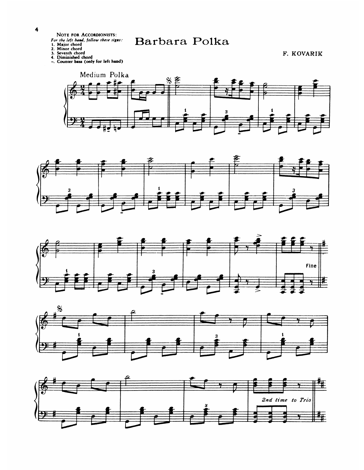 Lawrence Welk Barbara Polka Sheet Music Notes & Chords for Piano Solo - Download or Print PDF Lawrence Welk Barbara Polka Sheet Music Notes & Chords for Piano Solo - Download or Print PDF
