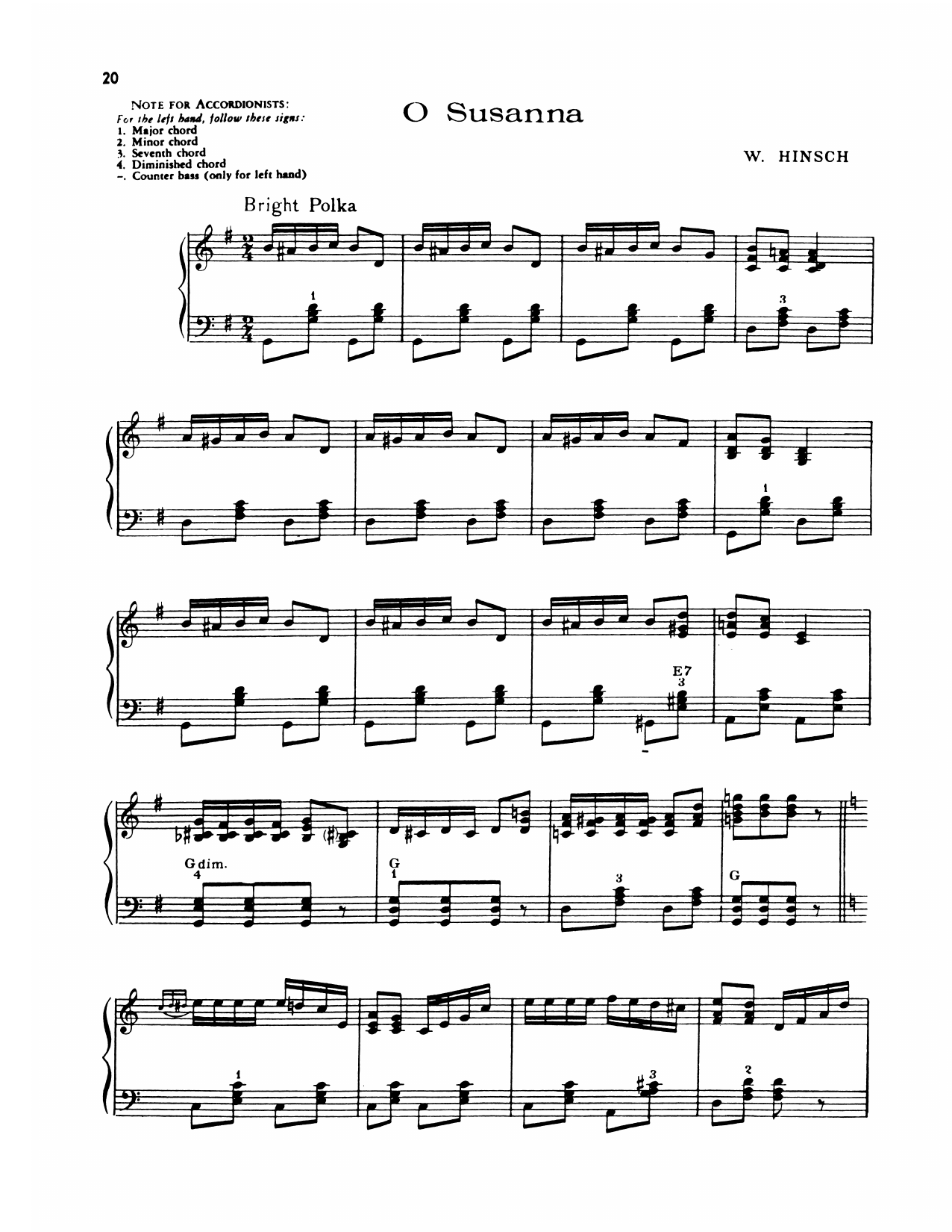 Lawrence Welk O Susanna Sheet Music Notes & Chords for Piano Solo - Download or Print PDF