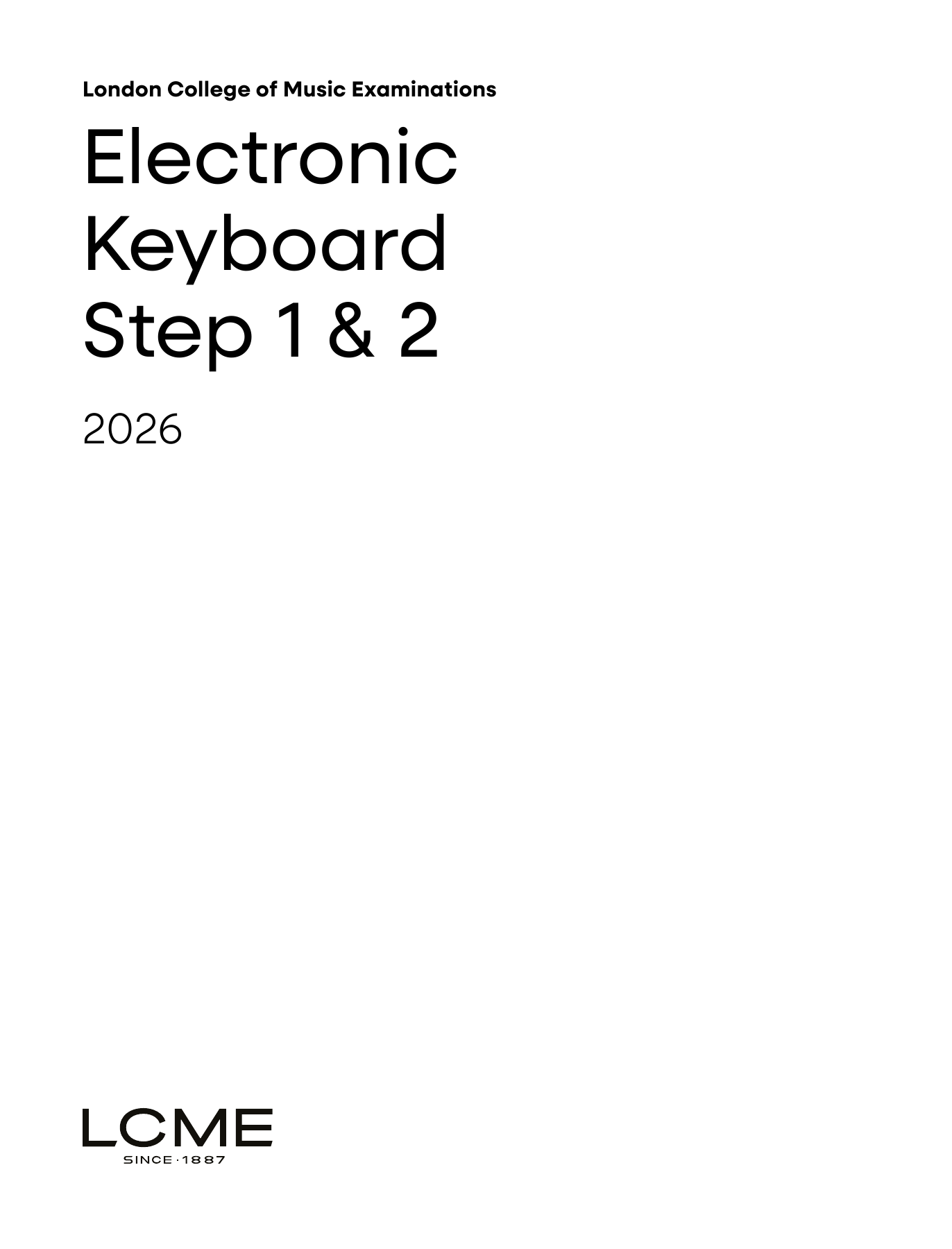 LCME LCME Electronic Keyboard 2026: Steps 1 & 2 Sheet Music Notes & Chords for Instrumental Method - Download or Print PDF