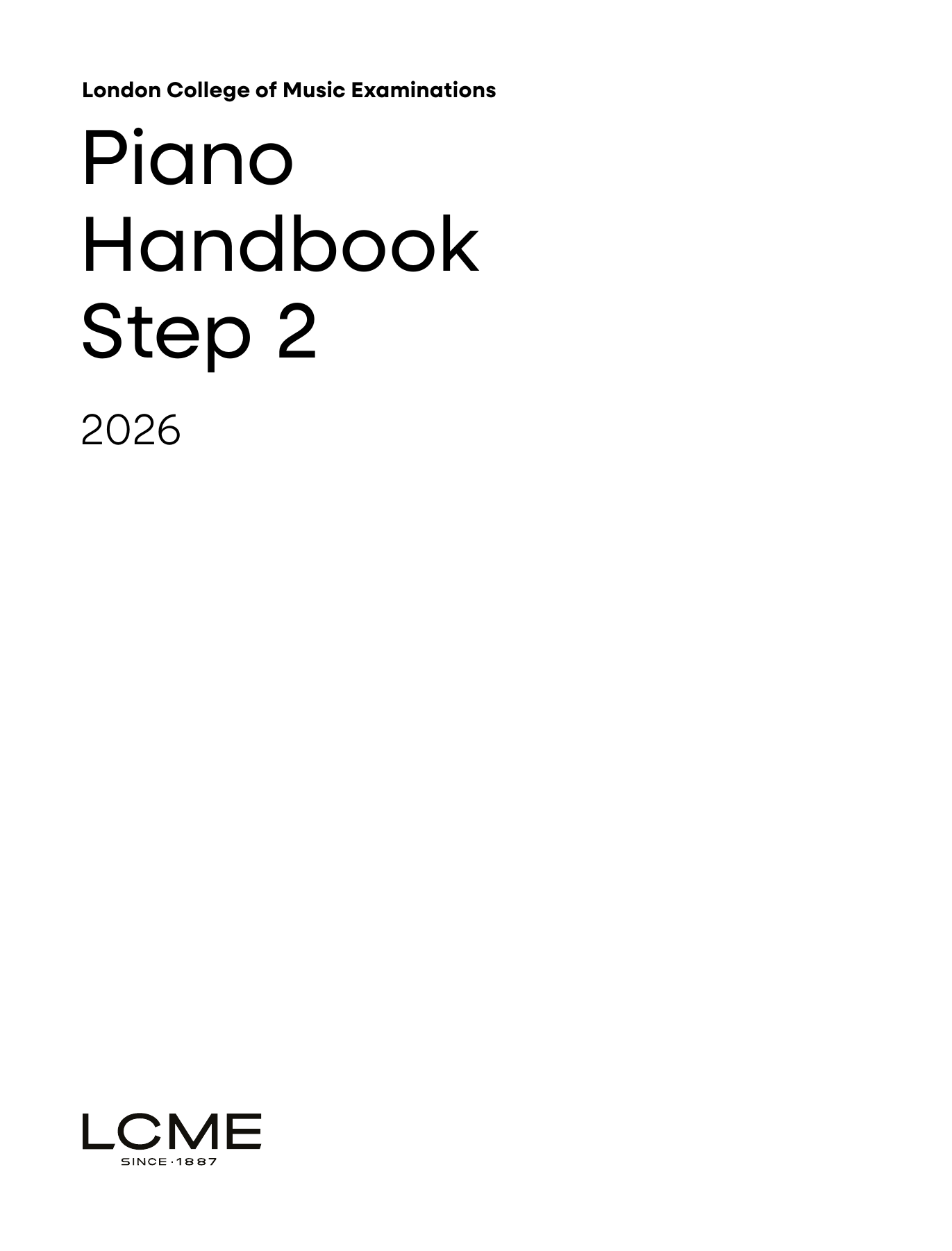 LCME LCME Piano Handbook 2026: Step 2 Sheet Music Notes & Chords for Instrumental Method - Download or Print PDF