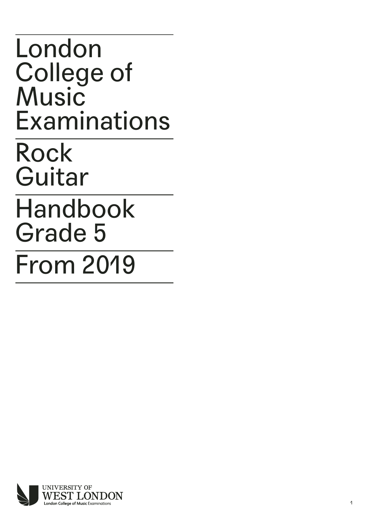 LCME LCME Rock Guitar Handbook 2019 - Grade 5 Sheet Music Notes & Chords for Instrumental Method - Download or Print PDF