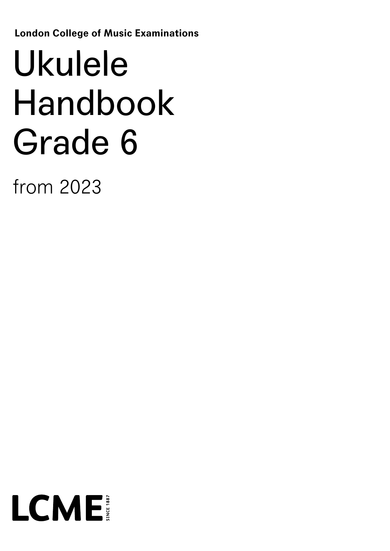 LCME LCME Ukulele Handbook Grade 6 Sheet Music Notes & Chords for Instrumental Method - Download or Print PDF