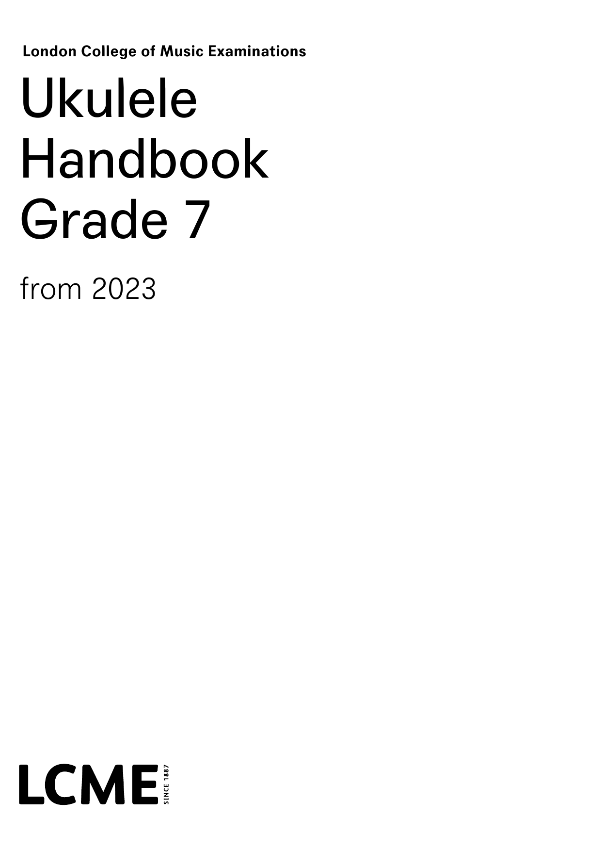 LCME LCME Ukulele Handbook Grade 7 Sheet Music Notes & Chords for Instrumental Method - Download or Print PDF