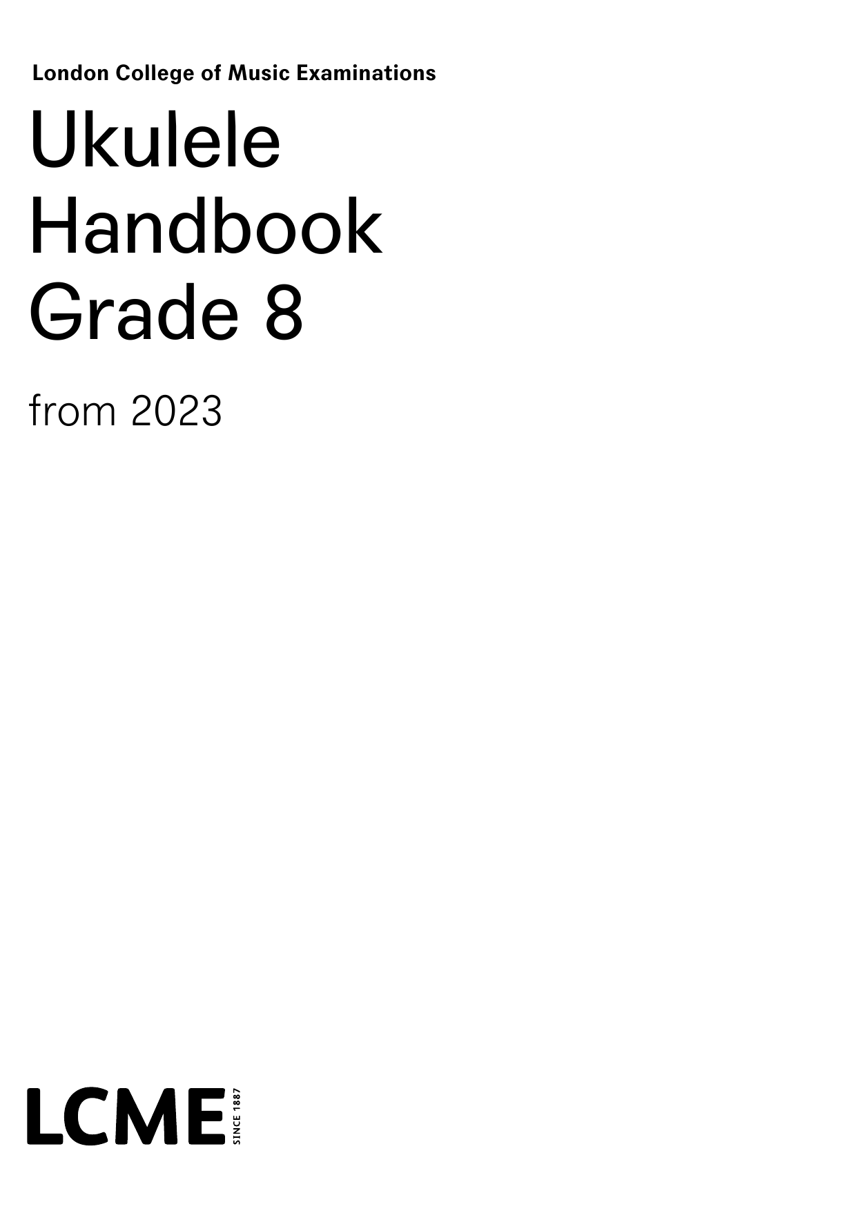 LCME LCME Ukulele Handbook Grade 8 Sheet Music Notes & Chords for Instrumental Method - Download or Print PDF