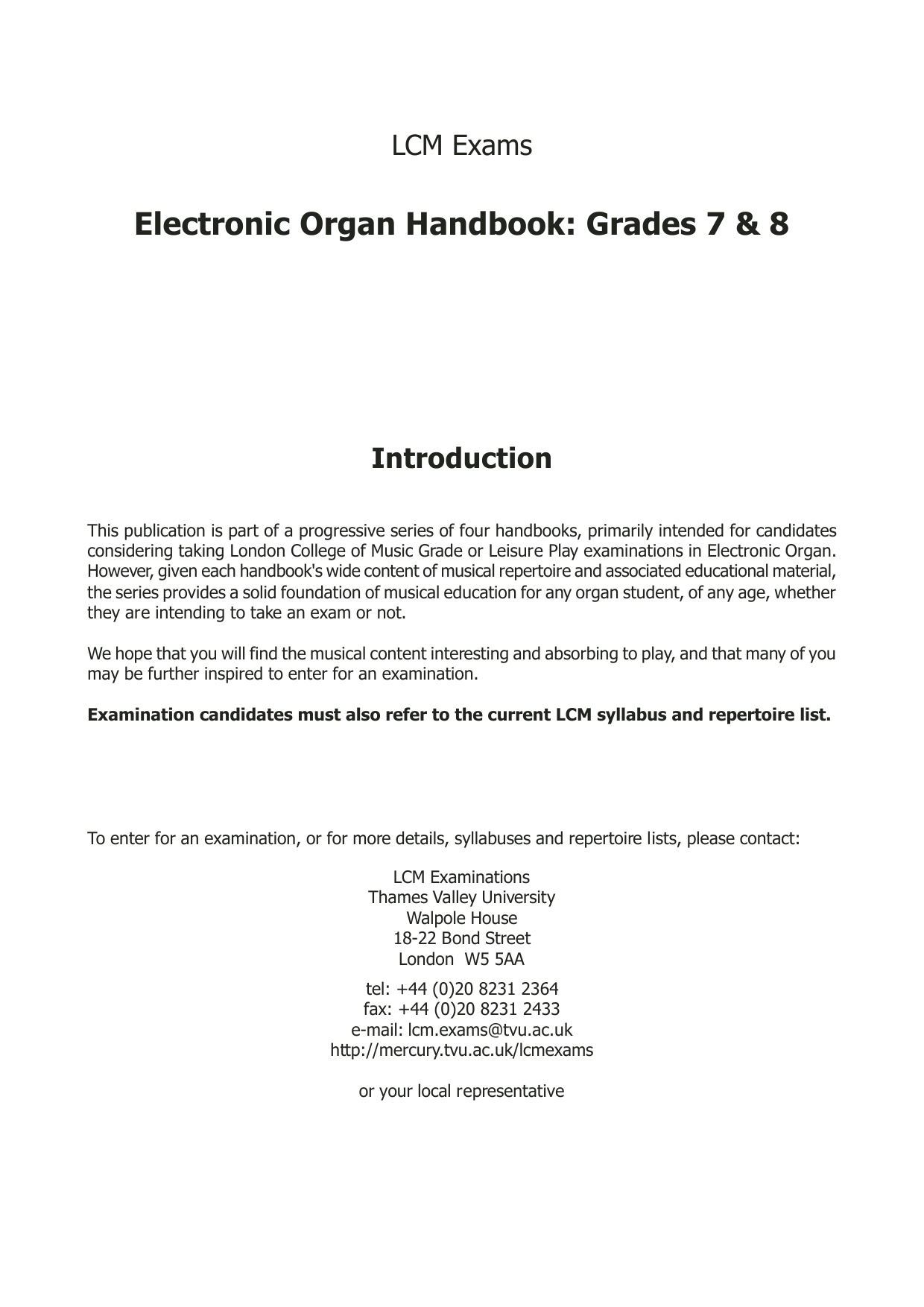 LCME Organ Handbook Grades 7-8 to 2017 Sheet Music Notes & Chords for Instrumental Method - Download or Print PDF