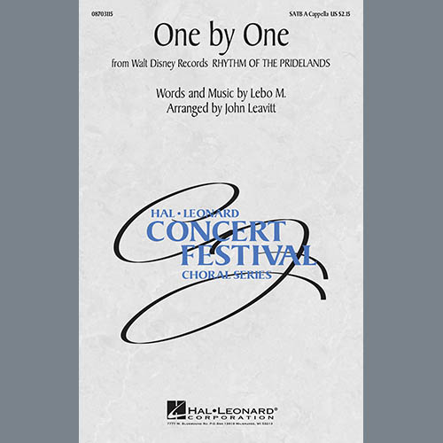 Lebo M., One By One (from Rhythm of the Pridelands) (arr. John Leavitt), SATB Choir