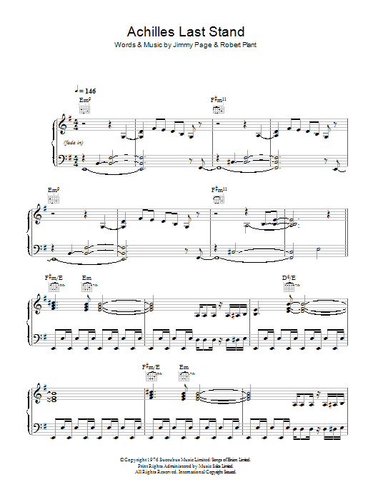 Led Zeppelin Achilles Last Stand Sheet Music Notes & Chords for Drums - Download or Print PDF