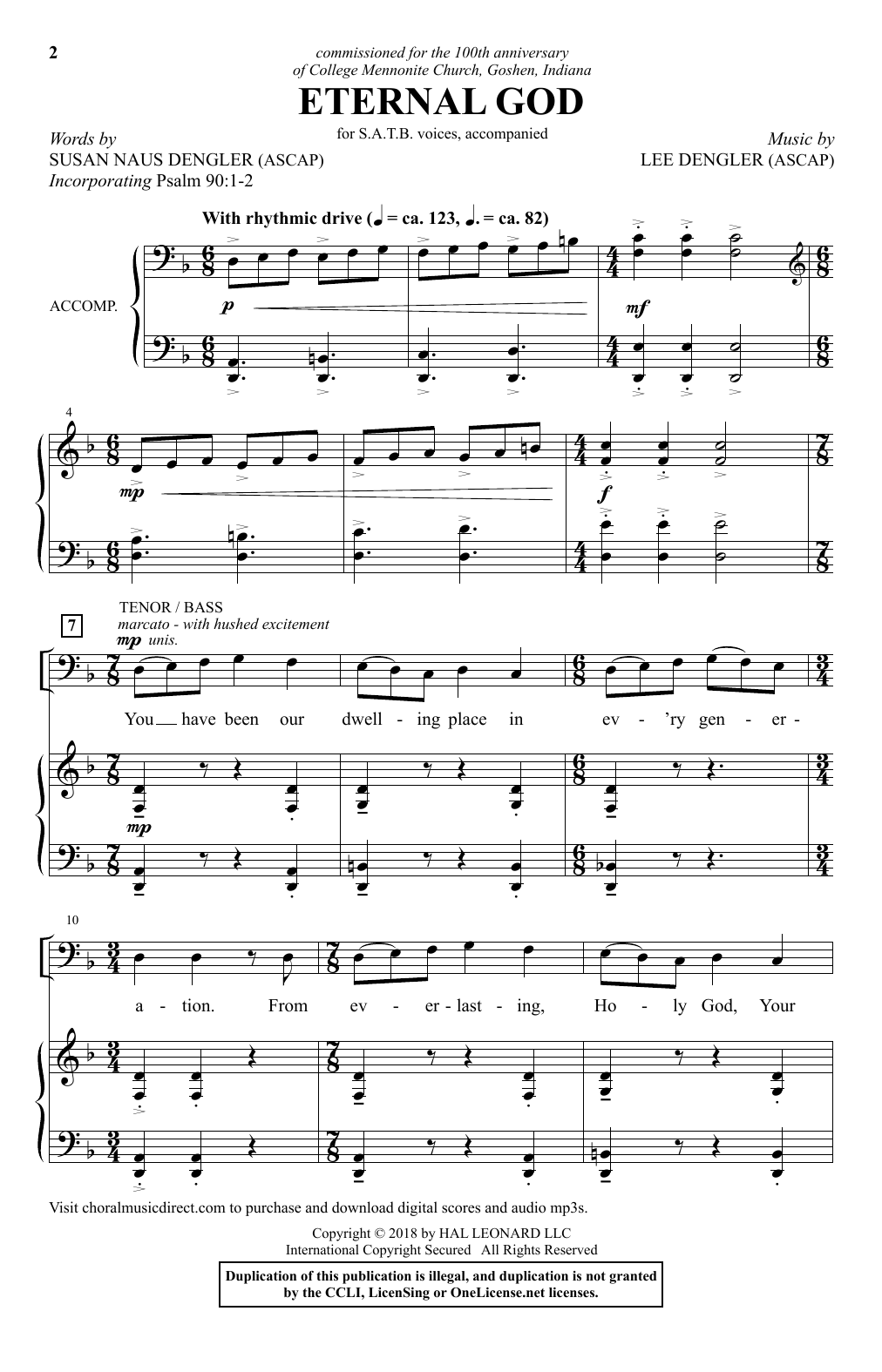 Lee Dengler Eternal God Sheet Music Notes & Chords for SATB - Download or Print PDF