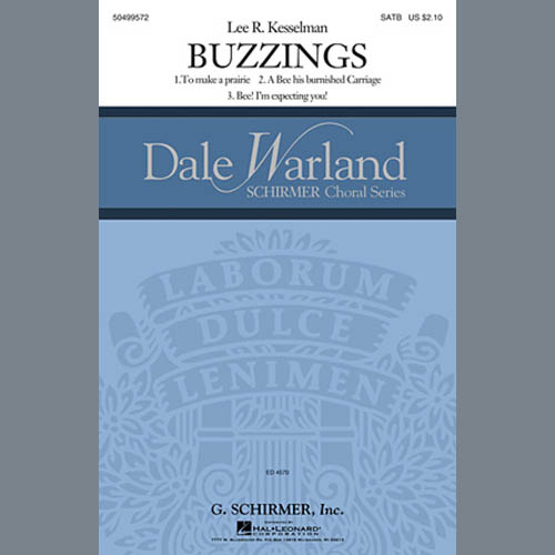 Lee Kesselman, Buzzings, SATB