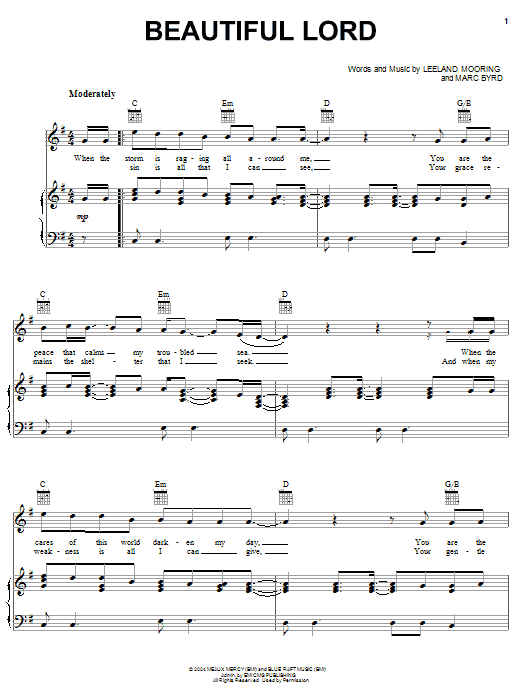 Leeland Beautiful Lord Sheet Music Notes & Chords for Piano, Vocal & Guitar (Right-Hand Melody) - Download or Print PDF Leeland Beautiful Lord Sheet Music Notes & Chords for Piano, Vocal & Guitar (Right-Hand Melody) - Download or Print PDF