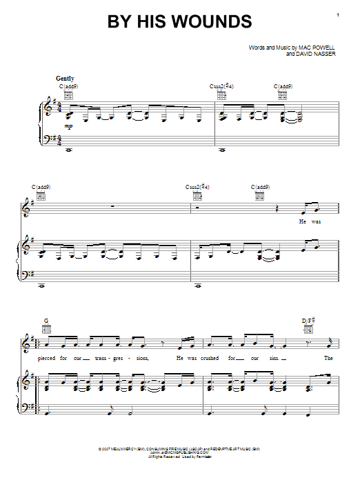 Leeland By His Wounds Sheet Music Notes & Chords for Piano, Vocal & Guitar (Right-Hand Melody) - Download or Print PDF Leeland By His Wounds Sheet Music Notes & Chords for Piano, Vocal & Guitar (Right-Hand Melody) - Download or Print PDF