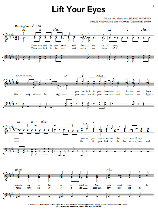 Leeland Lift Your Eyes Sheet Music Notes & Chords for Piano, Vocal & Guitar (Right-Hand Melody) - Download or Print PDF