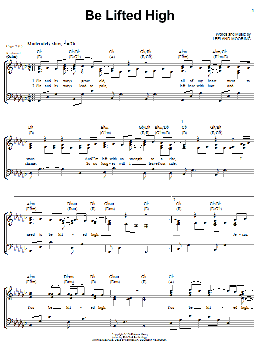Leeland Mooring Be Lifted High Sheet Music Notes & Chords for Piano, Vocal & Guitar (Right-Hand Melody) - Download or Print PDF Leeland Mooring Be Lifted High Sheet Music Notes & Chords for Piano, Vocal & Guitar (Right-Hand Melody) - Download or Print PDF