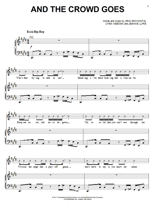 Lemonade Mouth (Movie) And The Crowd Goes Sheet Music Notes & Chords for Piano, Vocal & Guitar (Right-Hand Melody) - Download or Print PDF