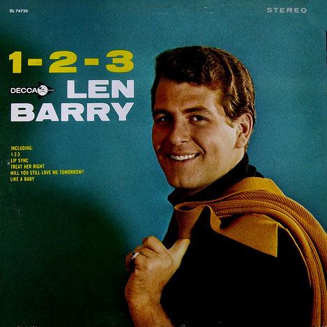 Len Barry, One, Two, Three, Piano, Vocal & Guitar (Right-Hand Melody)