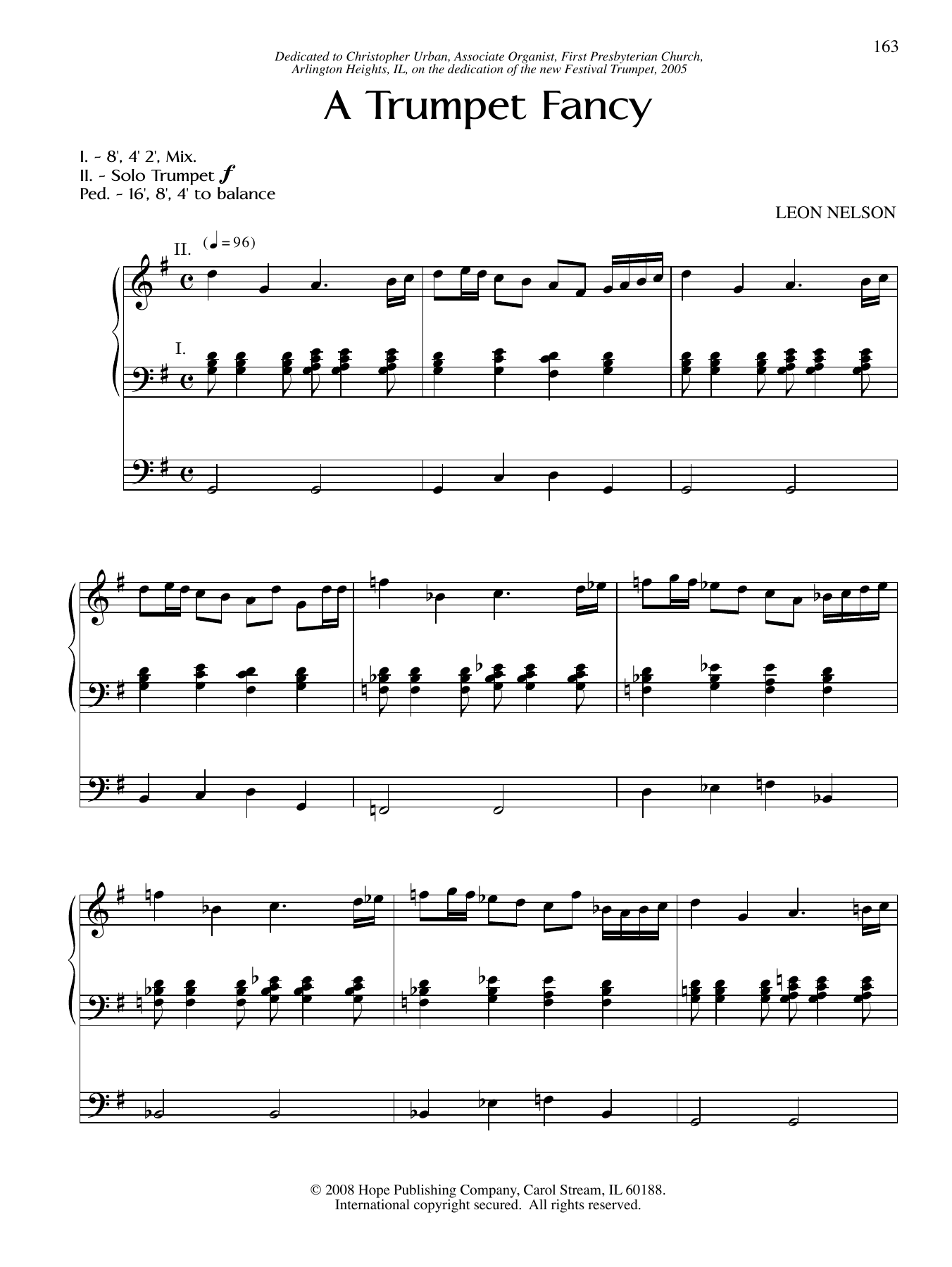 Leon Nelson A Trumpet Fancy Sheet Music Notes & Chords for Organ - Download or Print PDF