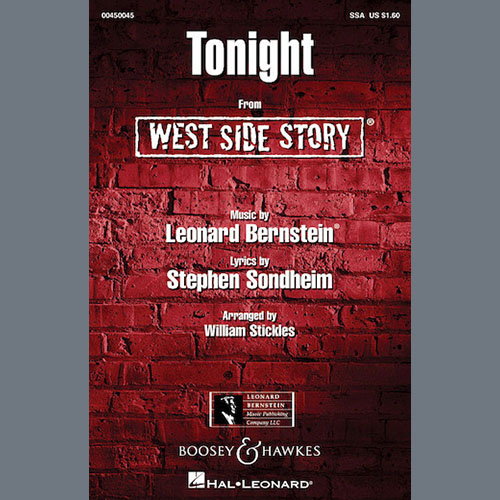 Leonard Bernstein, Tonight (from West Side Story) (arr. William Stickles), SSA Choir