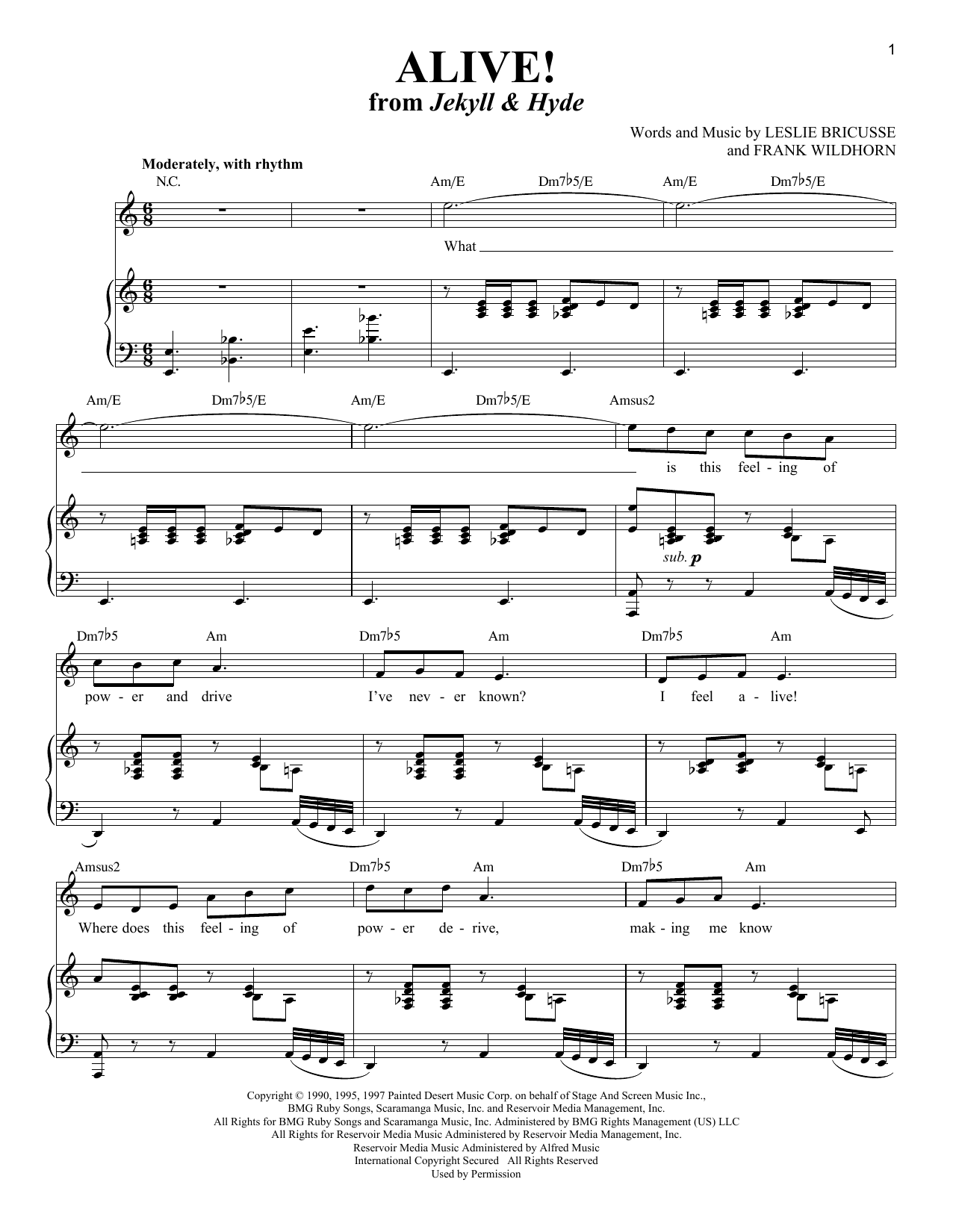 Leslie Bricusse Alive! Sheet Music Notes & Chords for Piano & Vocal - Download or Print PDF