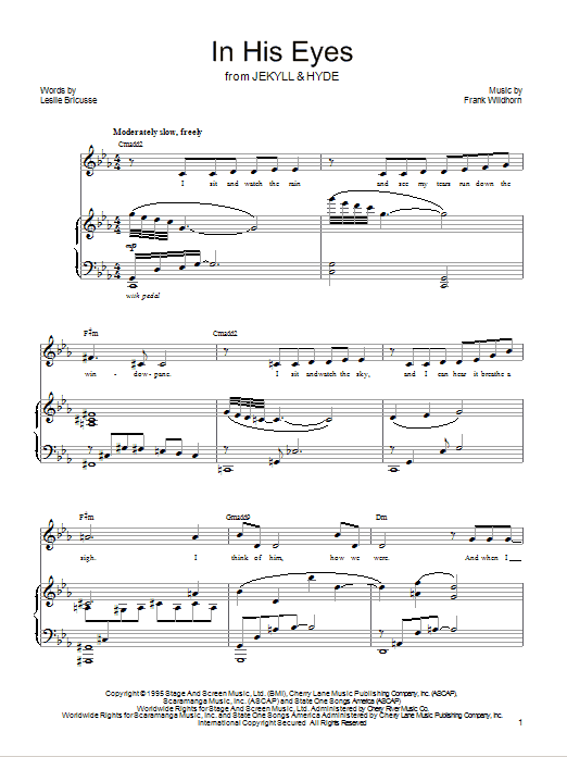 Leslie Bricusse In His Eyes Sheet Music Notes & Chords for Piano & Vocal - Download or Print PDF