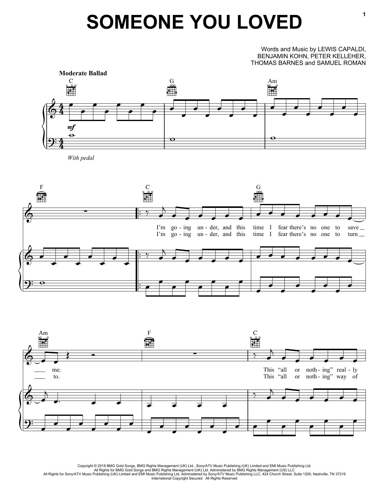 Lewis Capaldi Someone You Loved Sheet Music Notes & Chords for Ukulele - Download or Print PDF