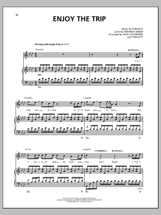 Lin-Manuel Miranda Enjoy The Trip Sheet Music Notes & Chords for Piano & Vocal - Download or Print PDF