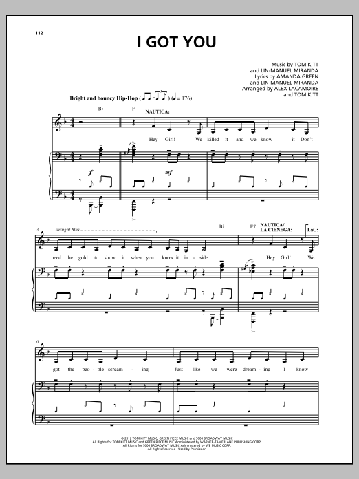 Lin-Manuel Miranda I Got You Sheet Music Notes & Chords for Piano & Vocal - Download or Print PDF