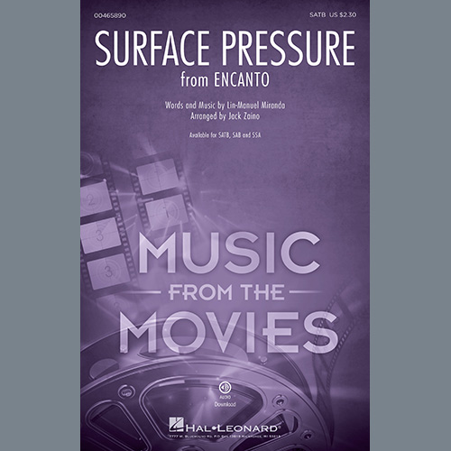 Lin-Manuel Miranda, Surface Pressure (from Encanto) (arr. Jack Zaino), SAB Choir