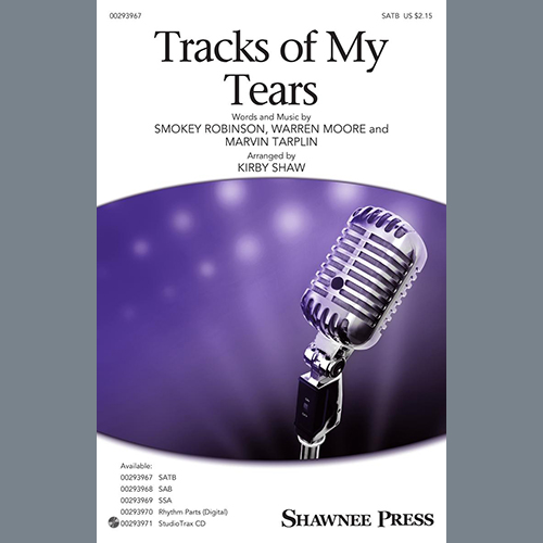 Linda Ronstadt, Tracks Of My Tears (arr. Kirby Shaw), SAB Choir