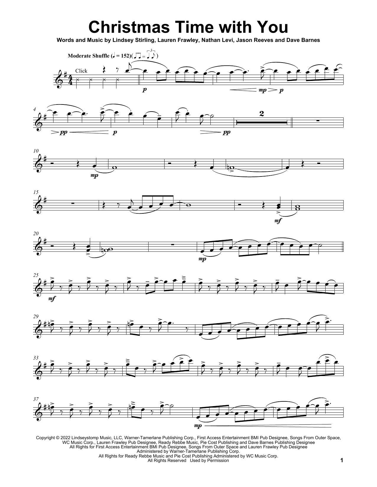 Lindsey Stirling Christmas Time With You (feat. Frawley) Sheet Music Notes & Chords for Viola Solo - Download or Print PDF