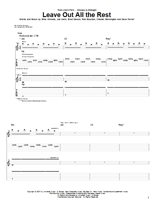 Linkin Park Leave Out All The Rest Sheet Music Notes & Chords for Easy Piano - Download or Print PDF