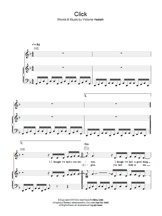 Little Boots Click Sheet Music Notes & Chords for Piano, Vocal & Guitar - Download or Print PDF
